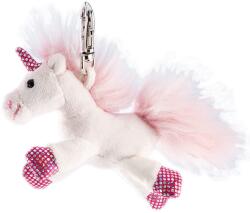Schaffer Clesa cu plush Schaffer Einhorn Shiny, 8 cm, albroz, cu carabiniera (10146776)