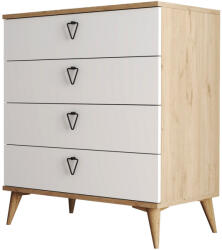 Hanah Home Komód, tölgy és fehér színű, Versa-Ce 3616 (8683743041817)