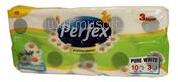 Perfex Toalettpapír 3 rétegű kistekercses 100 % cellulóz 120 lap/tekercs 10 tekercs/csomag Boni Parfüm Essence kamillás (PERFEX_R_60759) (PERFEX_R_60759)