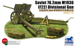 Bronco Models Model asamblabil Bronco Models Militar - Tun divisional sovietic de 76, 2 mm M1936 (F22) (CB35045)