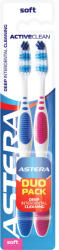 Astera Periuțe de dinți Active Clean Duo Pack, Soft, 2 buc