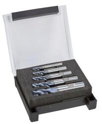 FORMAT tömör keményfém rövid ujjmaró készlet négyélű TiAlN 6-12mm Inox (28070001)