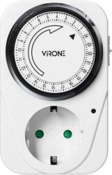 VIRONE Priza programabila mecanic VIRONE MT-1(GS), schuko, 230V, 16A, 3500W, IP20, alb (MT-1(GS))
