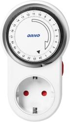 ORNO Priza programabila mecanic ORNO OR-PRE-443GS, Schuko, 3680W, 16A, IP20, alb (OR-PRE-443(GS))