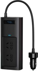 Baseus INVERTOR ELECTRIC auto Baseus, IGBT, 2 x AC, 2 x USB Type-C, 1 x USB, 150W 220V, conectare auto 12V, negru "CGNB020101" - 6932172628093 (CGNB020101)