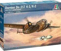 Italeri Model de asamblat Italeri Militar: Avioane - Bombardier german Dornier Do 217 K-1/K-2 cu bombe ghidate Fritz-X (ITA1488)