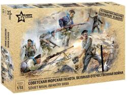 Zvezda Figurine hobby Zvezda Militare: Soldați - Infanterie marină sovietică, Al Doilea Război Mondial (6 figurine) (ZVE3520)