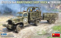 MiniArt Model asamblabil MiniArt Militar: Camioane - Camion pentru activități de reparații G7117 1.5t 4x4 cu remorcă (MNA35498)