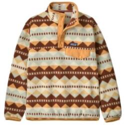 Patagonia Lightweight Synch Snap-T Pullover Kids Hanorac Diamond Stripe: Flurry Green XS