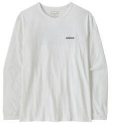 Patagonia Long-Sleeved P-6 Logo Women Tricou cu mânecă lungă Fiber White M