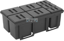 EKOTECH - Beépíthető hulladékgyűjtő JAZZ 90 4x12 liter+3x5 liter - webmuszaki