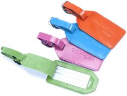 Travelite Luggage Tag Leather Pink