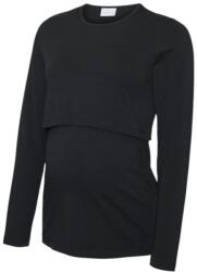 Mamalicious tricou pentru gravide cu mâneci lungi, potrivit pentru alăptare Negru/Negru (14F20D)