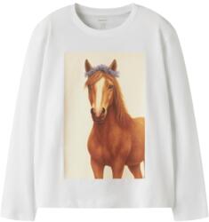 NAME IT tricou cu mâneci lungi și imprimeu pentru fete alb (14EFEC)