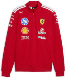  Ferrari pulóver, csapat, fél cipzáras, T7, piros M