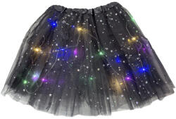 Kids World Fustă LED luminoasă Glow Princess, negru