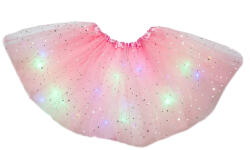 Kids World Fustă LED luminoasă Glow Princess, roz