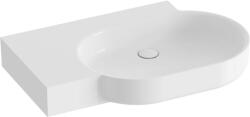 RAVAK ARC mosdótál 83x52 cm négyszögletes pulttal együtt fehér fényes XJXL1383001 (XJXL1383001)