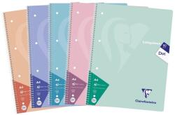 Clairefontaine 306253C Spirálfüzet A4 80 Lapos Pöttyös Vonalas 4db Vegyes Színek (306253C)