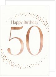 Edition Seidel Premium XXL DIN A4 Születésnapi Köszöntőkártya 50. Születésnapra Borítékkal - Happy Birthday Elegáns Üdvözlőlap Férfiaknak Nőknek (A4-G1048) (A4-G1048)