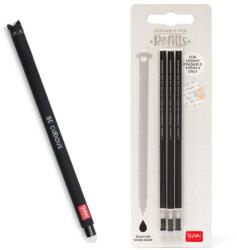 Legami Törölhető Zselés Toll - Fekete Hőérzékeny Tinta - 0, 7 mm Hegyátmérő - Macskás Mintával - Golyóstoll Tintaeltávolítással