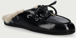 Posa papuci de casă pentru femei din piele Boat Loafer Mule 9BY2-KLDZUY_99X (PW104.600)