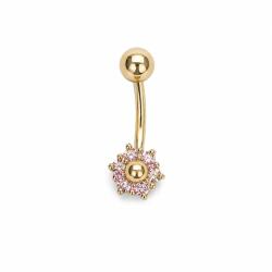 ÉkszerM 14K Sárga Arany Köldök Piercing AU 99686