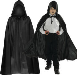 Verk Group Gyerek halloween-i fekete köpeny kapucnival jelmez (26117_M)