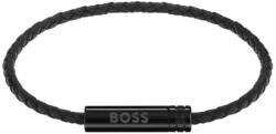 Boss Ares Air férfi fekete bőr karkötő HBJ1580875 (HBJ1580875)