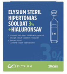  Elysium Steril 3%-os Hipertóniás Sóoldat+hialuronsav Natrium-klorid (20 X 5 Ml/doboz - plazapatika