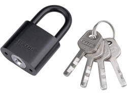 Extol Premium vas lakat, fekete 30mm, 4db kulcs (8857413)