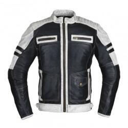 W-Tec Geaca Moto Barbati Piele W-TEC Esbiker Negru/Alb (22807) - sport-mag