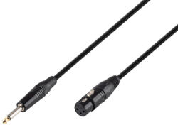 Somogyi Elektronic XLRFJACK5 audió kábel, XLR aljzat / JACK dugó, 5 méter, átm. 6.3mm monó dugó, réz vezeték - digibolt