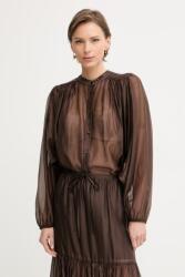 TWINSET női ing lyocellel - barna 38