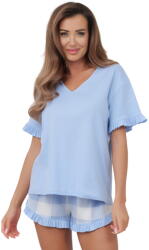 Italian Fashion Piżama damska Italian Fashion MIKA kr. kr. niebieski/druk: M (AAF-KPZ-MIKA-KKND M)