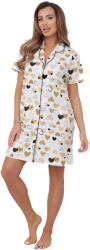 Italian Fashion Cămașă de noapte dama ITALIAN FASHION SORENO mânecă scurtă print: S (AAF-KKN-SORE-K-DR S)