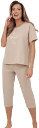 Italian Fashion pijama damă KSARA mânecă scurtă, pantaloni 3/4, bej: XL (AAF-KPZ-KSAR-K3BE XL)