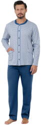 Italian Fashion Pijama bărbătească cu nasturi ITALIAN FASHION HOMER lung print/blugi: M (AAF-MPZ-HOME-DDDJ M)