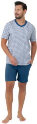 Italian Fashion pijama bărbați NIGIER mânecă scurtă, pantaloni scurți, imprimeu/denim: M (AAF-MPZ-NIGI-KKDJ M)