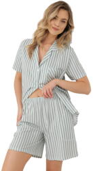Italian Fashion pijama damă GENNA mânecă scurtă, pantaloni scurți, imprimeu salvie: XXL (AAF-KPZ-GENN-KKDS XXL)