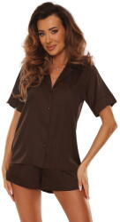 De Lafense Pijama de damă cu nasturi DE LAFENSE 762 CORDELIA ciocolată: XL (33776 XL)
