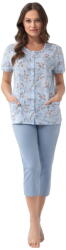 Luna Pijama de damă cu nasturi LUNA 1304 albastru: 3XL (34067 3XL)
