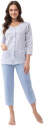 Luna Pijama de damă cu nasturi LUNA 1305 albastru: 3XL (34096 3XL)