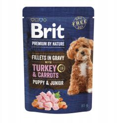 Brit Premium by Nature Kutyakölyök és Junior Filé Pulykával és Sárgarépával Szószban