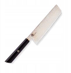 Dellinger Konyhakés Nakiri 170 mm Dellinger Resin Black Gold Damascus (8595705411753)