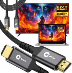 OVOLO Hdmi kábel Monitorhoz 8m 4K Uhd 2.0 Tartós Erős High Speed Ofc kábel (HDMI Monitor Biuro 800cm Plug Play CE RoHS)