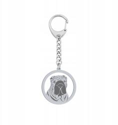 Mejk Jewellery Kulcstartó Shar Pei Ezüst925 Ajándék Gravírozás Dedikálás Ingyenes (Shar Pei )