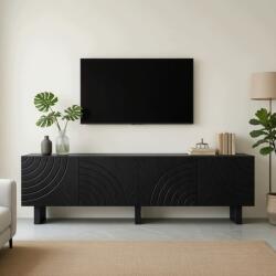 Hommoo Tv szekrény 180x40x55 cm fekete, strukturált forgácslap (103)