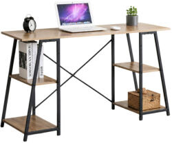 Intenso Home Polcos íróasztal 120×50 cm | 4 tárolópolccal, fekete-aranytölgy - Intenso Home (INT-BGZ1205073G)