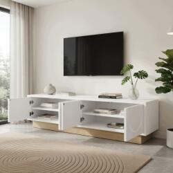 Hommoo Tv szekrény 175x40x41, 5 cm fehér mdf, fa textúrával (103)